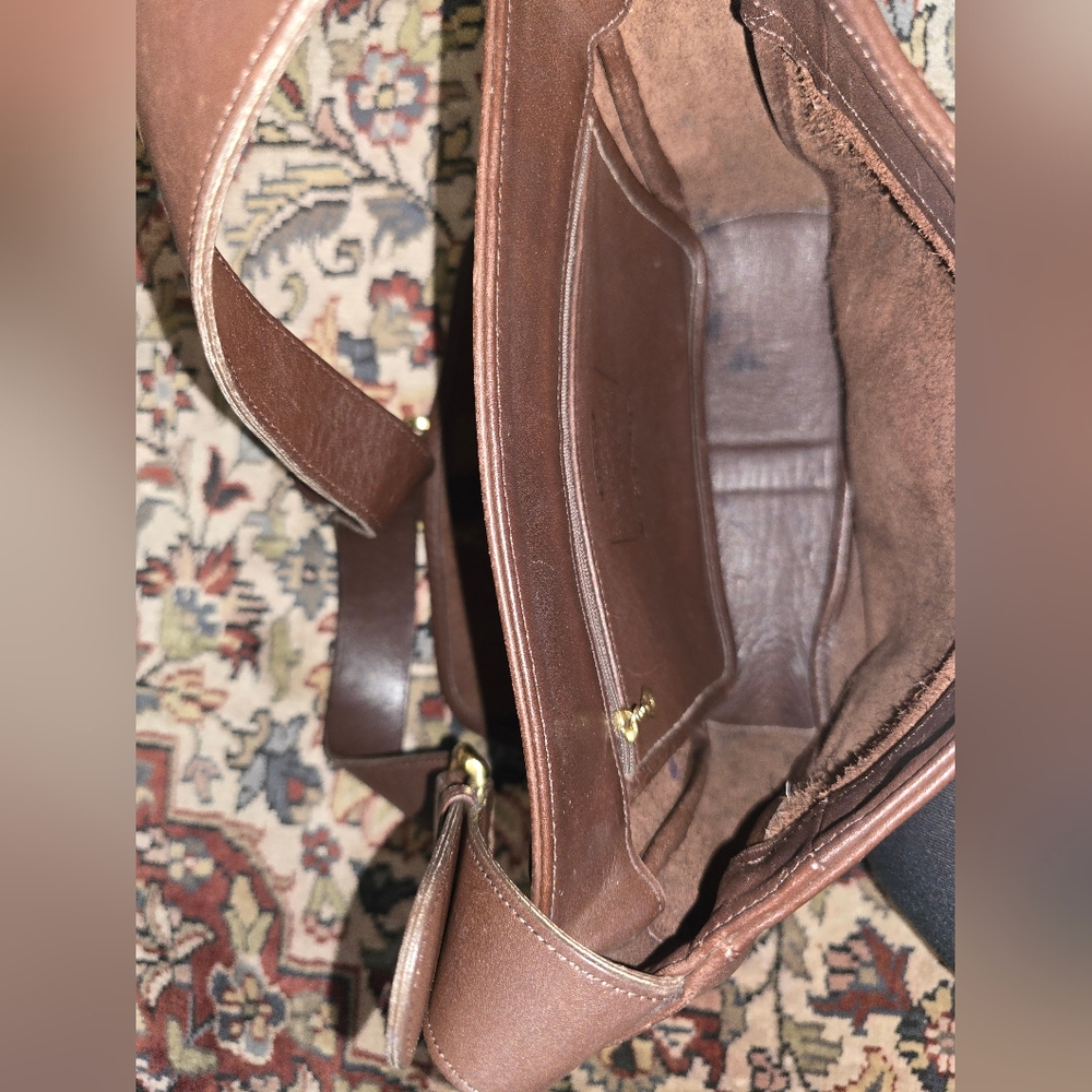 Coach 4164 Bedford Flap Dark Brown Leather Shoulder Bag - Picture 3 of 7